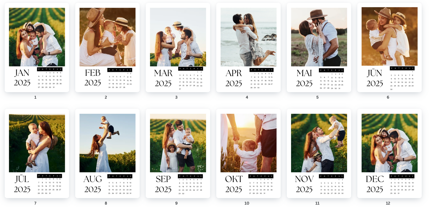 Calendar "Magnetic" 2025 (monthly)