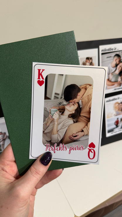 Spēļu kārts “King & Queen” fotomagnēts ♥️