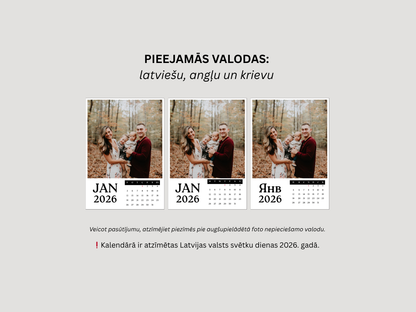 Kalendārs "Magnetic" 2026 (pa mēnešiem)